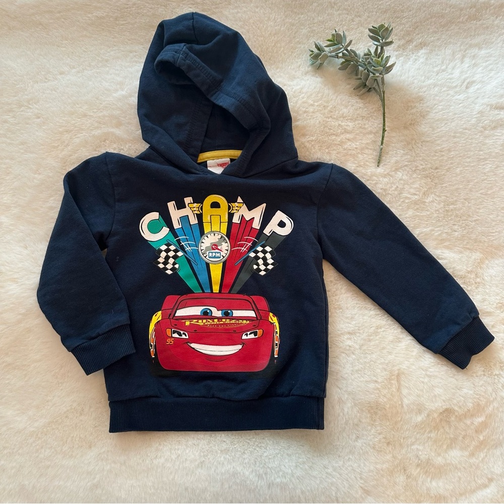 Disney Pixar | EUC - Cars Lightening McQueen “Champ” Hoodie - Size 18 Months